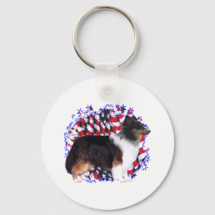 Llavero Shetland Sheepdog Patriot