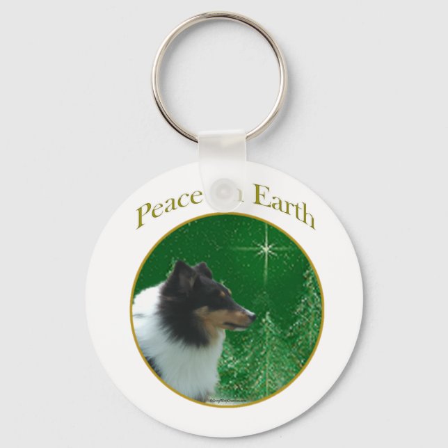 Llavero Shetland Sheepdog Peace (Anverso)
