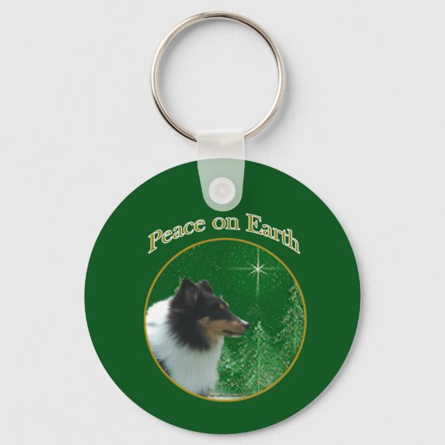 Llavero Shetland Sheepdog Peace (Anverso)