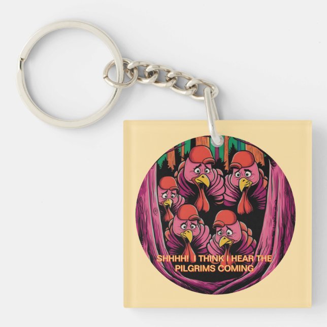 Llavero ¡Shhh! ¡Creo Que Escuché La Llegada De Los Peregri (Frente)