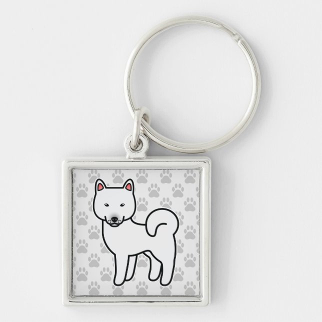 Llavero Shiba Inu Blanco (Frente)