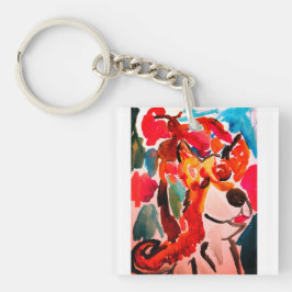 Llavero Shiba Inu cherry Japen blossom 