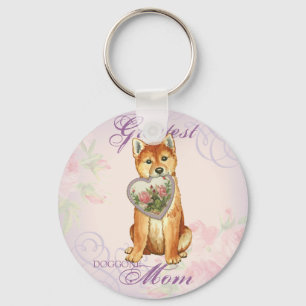 Llavero Shiba Inu Heart Mom