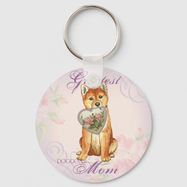 Llavero Shiba Inu Heart Mom (Anverso)