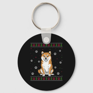 Llavero Shiba Inu Navidades sudadoras Mascota de Navidad a