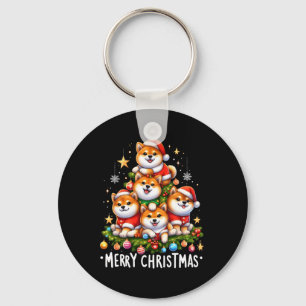 Llavero Shiba Inu Perro Feliz Navidad Regalos de Navidad
