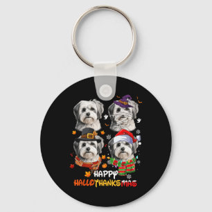 Llavero Shih Tzu Dog Hallothanksmas Halloween Día de Acció