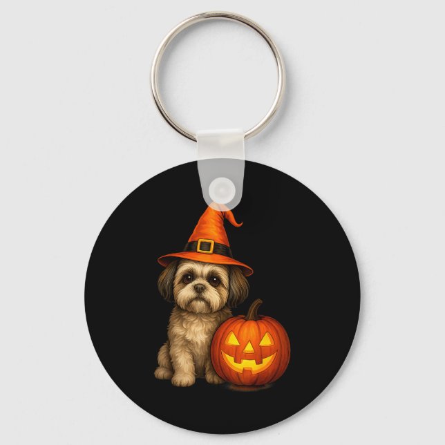 Llavero Shih Tzu Halloween Pumpkin Dog Costume Family Matc (Anverso)