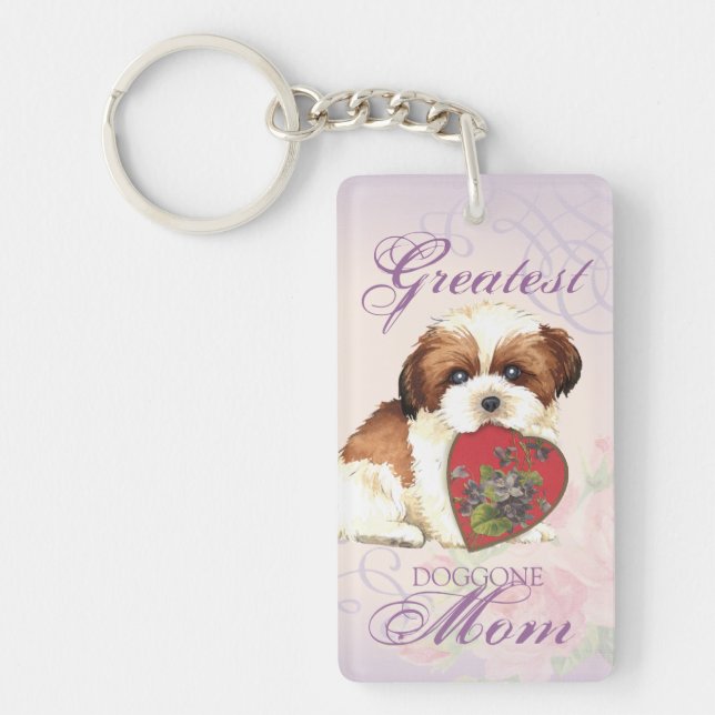 Llavero Shih Tzu Heart Mom (Frente)