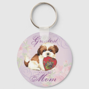 Llavero Shih Tzu Heart Mom