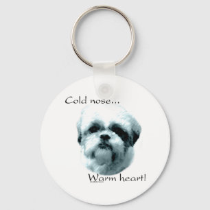 Llavero Shih Tzu Nariz Fría, Cálida Keychain Cardíaca