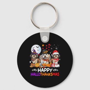Llavero Shih Tzu Navidades de perros felices Hallothankmas