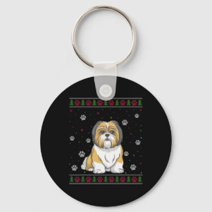 Llavero Shih Tzu Navidades Sweater Xmas Mascota Animal Dog