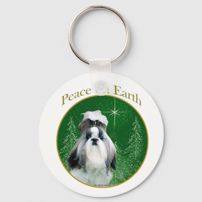 Llavero Shih Tzu Peace on Earth Keychain (Anverso)