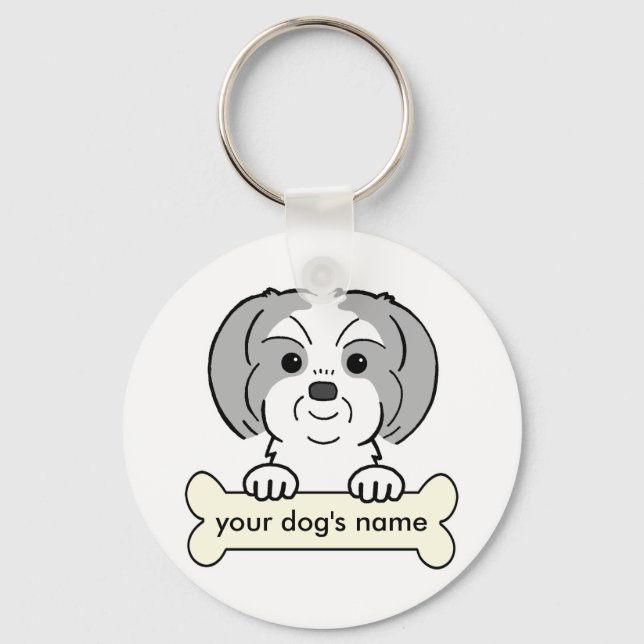 Llavero Shih Tzu personalizado (Anverso)