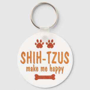 Llavero Shih-Tzus Make Me Happy