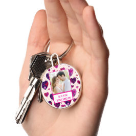 Llavero Shimmer Purple Heart Txt Back inmediatamente