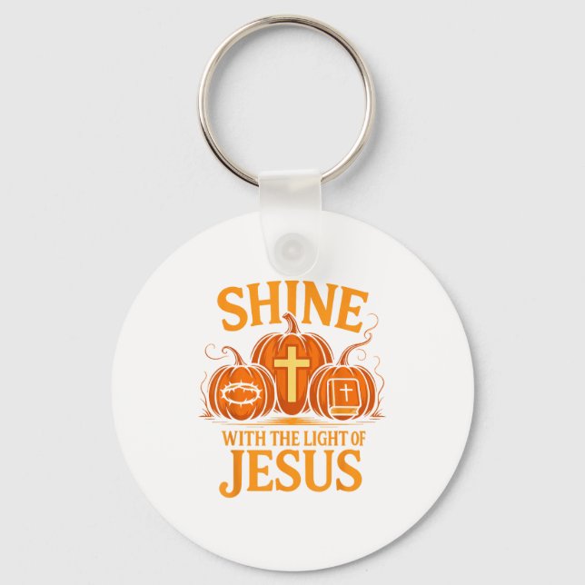 Llavero Shine With The Light Of Jesus Christian Halloween  (Anverso)