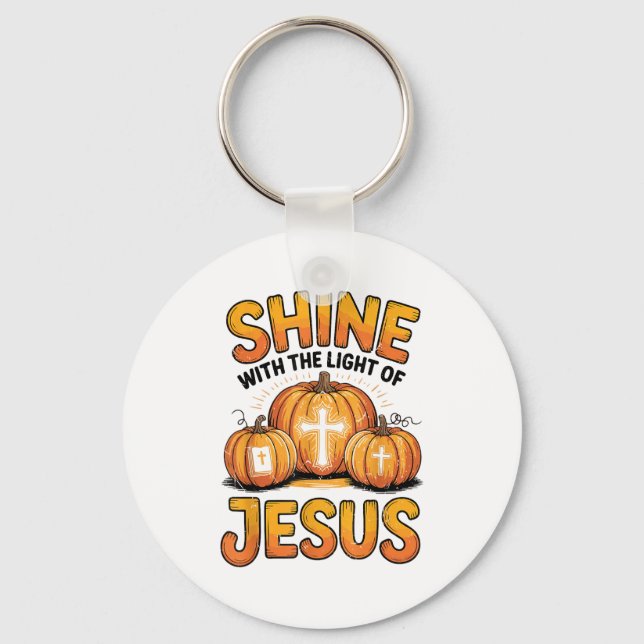 Llavero Shine With The Light Of Jesus Halloween Christian  (Anverso)