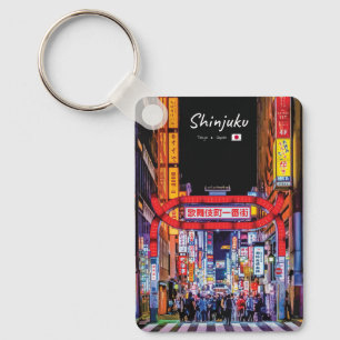 Llavero Shinjuku, Japón - Clásica calle de neón de Kabukic