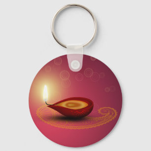 Llavero Shiny Happy Diwali Diya - Keychain