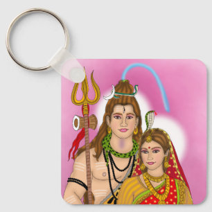 Llavero Shiv Parvati Keychain