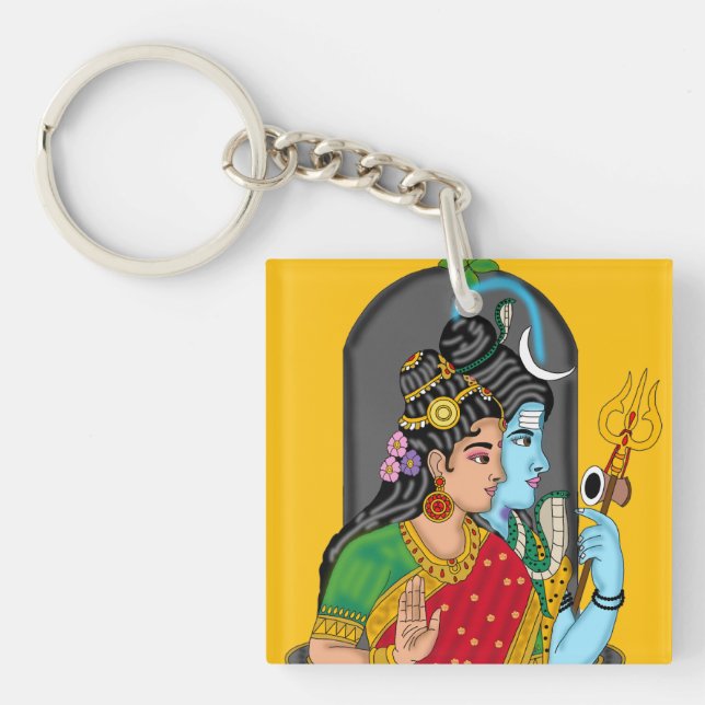Llavero Shiva Parvati Keyring – Divine Couple of Eternal L (Frente)