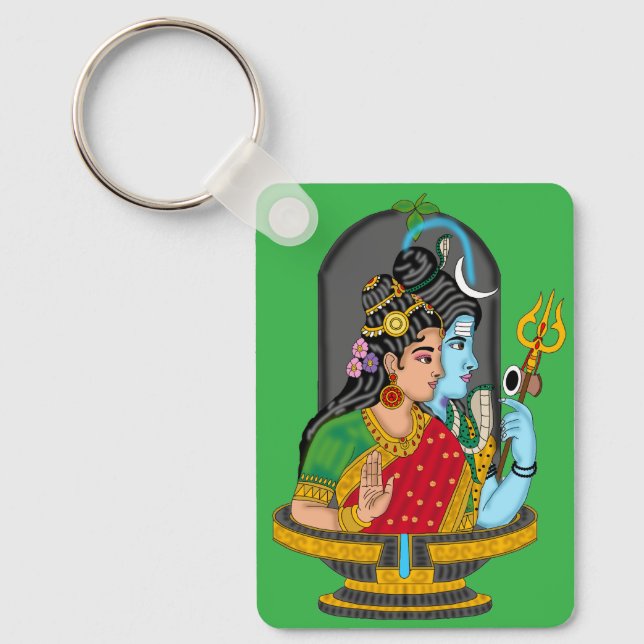 Llavero Shiva Parvati Keyring – Divine Couple of Eternal L (Anverso)