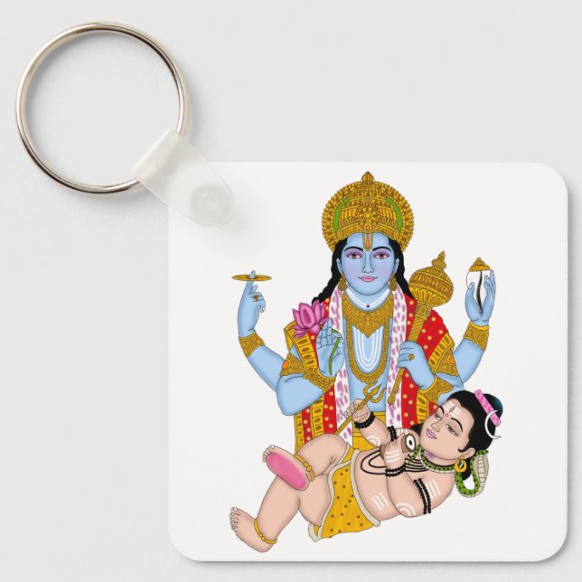 Llavero Shiva & Vishnu Keychain – Spiritual Combo Keyring (Anverso)