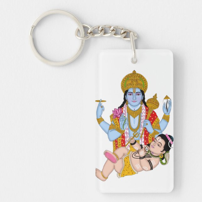 Llavero Shiva & Vishnu Keychain – Spiritual Combo Keyring (Frente)