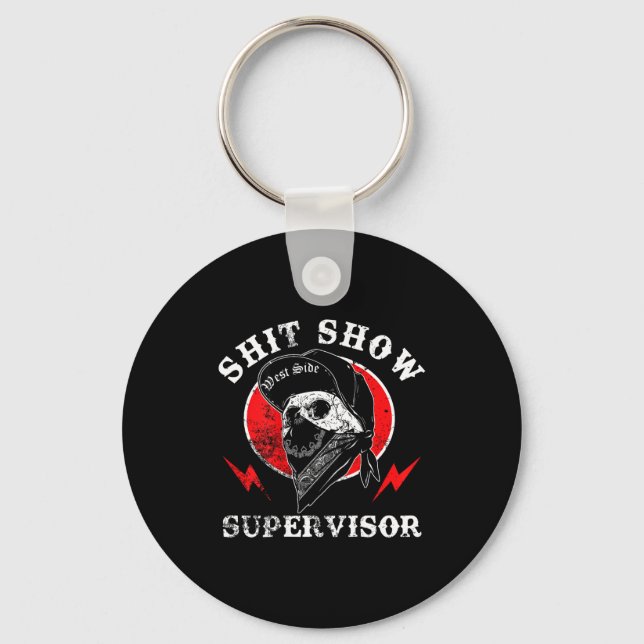 Llavero Show Supervisor Cool Boy Skull Sarcastic Work Humo (Anverso)