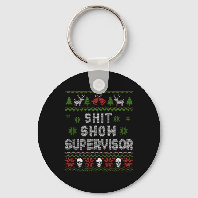Llavero -show Supervisor Navidades Sweater Funny Ugly Xmas (Anverso)