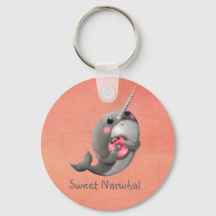 Llavero Shy Narwhal con Donut