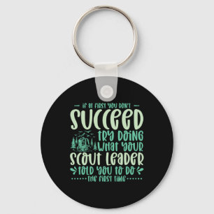 Llavero Si Al Principio No Tienes Éxito Líder Scout Campin