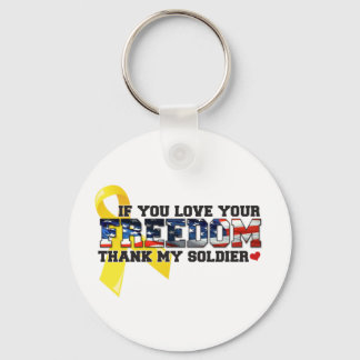 Llavero Si amas tu libertad, gracias a mi soldado