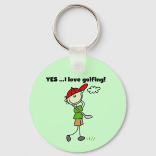 Llavero SÍ, amo las camisetas y regalos de golf