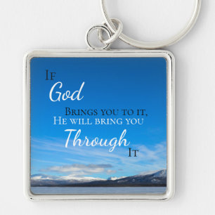 Llavero Si Dios Los Trae A La Cadena Clásica Religiosa
