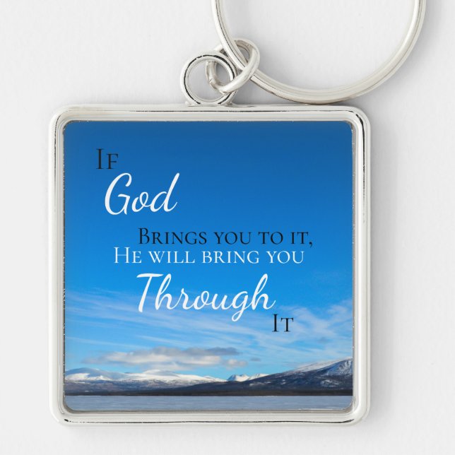 Llavero Si Dios Los Trae A La Cadena Clásica Religiosa (Frente)