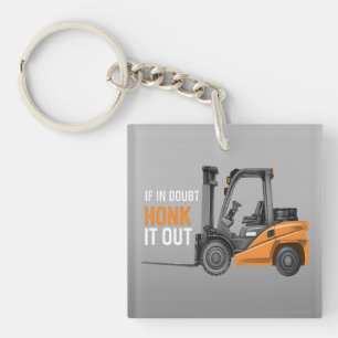 Llavero Si Es Dudoso, Hágale Una Tocada Al Funny Forklift