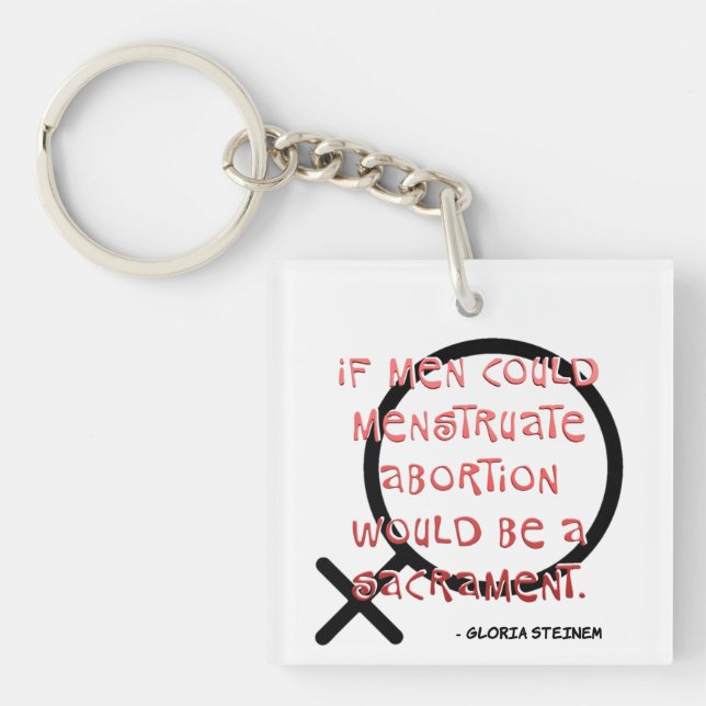 Llavero Si los hombres pudieran menstruar (Frente)