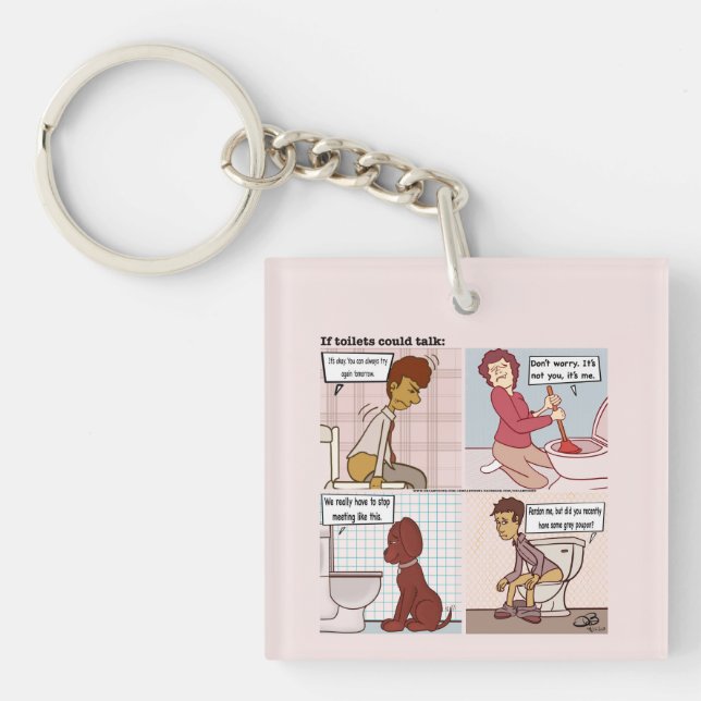 Llavero Si los inodoros pudieran hablar (Frente)