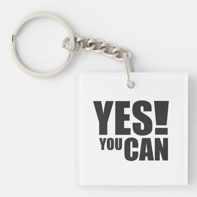 Llavero SÍ QUE PUEDES - Diseño de citas positivas motivaci (Frente)