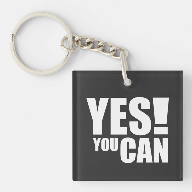 Llavero SÍ QUE PUEDES - Diseño de citas positivas motivaci (Frente)