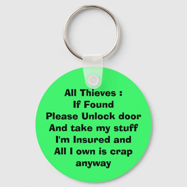 Llavero Si se encuentra la cadena de claves (Anverso)