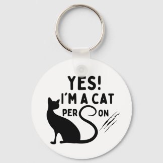 Llavero Sí, soy un gato Person Keychain