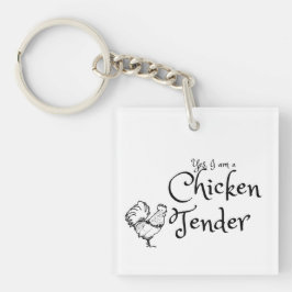 Llavero Sí, soy una oferta de pollo con esquema de gallo