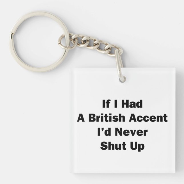 Llavero Si tuviera acento británico (Frente)
