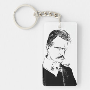 Llavero Sibelius: dibujo de Albert Engström (1904) Keychai