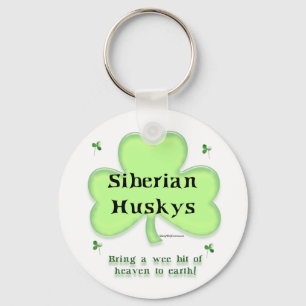 Llavero Siberian Husky Heaven; Husky St. Patrick's day