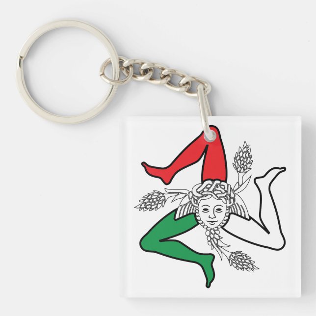 Llavero Sicilian Trinacria Medusa Design (Frente)